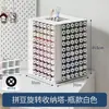Prateleira giratória para armazenamento de miçangas, caixa de armazenamento de miçangas horizontal de grande capacidade, expositor de miçangas, organizador giratório de 360 graus