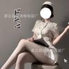Lencería Sexy Traje de Uniforme de Ángel Blanco Sexy de Enfermera para Mujer Vestido Puro de Cuello Redondo Ajustado Pijamas para el Cabello