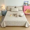 Estilo Ins Coreano Algodão Puro de um Lado, Lado com Lã do Outro Capa de Cama Dupla Face Inverno Classe A 100% Algodão Tatame Lençol Acolchoado de Lã para Bebê