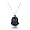 Serie Star Wars Blanco y Negro samurái yoda maestro collar tridimensional nave espacial acorazado colgante triangular collar joyería
