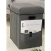 Banqueta de Armazenamento Jian Mo Novo Produto com Alça Caixa Organizadora de Bolso Lateral para Sala de Estar com Tampa Assento para Adultos Banqueta de Armazenamento Banqueta para Trocar de Sapato
