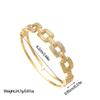 Pulsera europea y americana de nuevo diseño de nicho, moda simple versátil, acero de titanio, chapado en oro, diseño de hebilla de herradura, pulsera hueca
