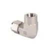Marca Roke Acero Inoxidable 316 Métrica Tubería Doble Virola Rosca Interna 90 grados Conector Roscado Interno