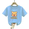 2211# Camiseta de Verano para Niños y Niñas 100% Algodón Manga Corta Nuevo Estilo Infantil Top Holgado Ropa de Verano para Niños Ropa Infantil