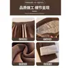Calças Marrons de Lã com Forro Largo para Mulheres, Outono e Inverno Cintura Alta Reta Chenille Lã de Cordeiro Engrossado Quente Algodão
