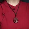 Colgante de Cinabrio Liso de Fábrica para Hombres y Mujeres Contenido Ordinario Arena Dorada Púrpura Collar de Paz para Pareja Joyería Regalo