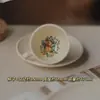 Juego de Tazas de Café Retro Jingdezhen Estilo Europeo Pequeña Taza de Cerámica de Lujo Creativo Pastoral Juego de Té de la Tarde Té Floral
