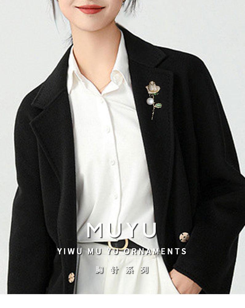 韩版优雅奢华玫瑰花胸针小众高级感花朵别针新款节日礼