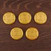 Nuevas Monedas de Oro de Fortuna y Prosperidad Color Dorado Arena Cinco Emperadores Adornos de Pastel de Arena Dorada Regalos para Umbral de Inauguración de Casa