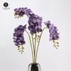 Venta Directa de Fábrica: Orquídea Phalaenopsis Artificial Pequeña, Flor Artificial, Color Otoñal Maillard, Decoración para el Hogar, Accesorios para Arreglos Florales
