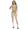 Conjunto de una pieza de malla sexy hueco de alta elasticidad para mujer transfronterizo