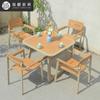 Combinação de Mesa e Cadeiras para Terraço de Vila ao Ar Livre Lazer Metal Impermeável Proteção Solar Móveis Jardim Ar Livre Hotel B&B Mesa e Cadeiras