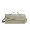 Bolso Baguette Ruyi Tejido a Mano de Cuero Suave, Bolso Acordeón Cuadrado Horizontal, Bolso de Mano de Exportación, Bolso Cruzado, Lujo Ligero