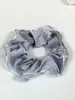 Elástico de Cabelo Scrunchie Listrado com Renda Estilo Coreano para Mulheres, Acessório de Cabelo Suave e Elegante, Elástico de Cabelo Scrunchie Estilo Coreano