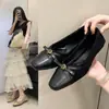 Zapatos Mary Jane retro estilo francés con lazo y tacón bajo para mujer, nuevo modelo otoño 2026, elegantes zapatos Mary Jane poco profundos de punta cuadrada