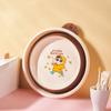 Cubo Plegable de Crayon Shin-Chan de Silicona Portátil para Lavar Manos de Niños Dibujos Animados para el Hogar Dormitorio Estudiantil Cubo de Plástico Cubo para Lavar Verduras