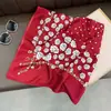 Nuevo Pañuelo Cuadrado Grande de 90 cm, Elegante Pañuelo de Seda Sarga para Mujer, Bufanda Chal de Moda para Primavera y Otoño para Decoración
