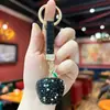Llavero Colgante de Manzana 3D Pequeña con Incrustaciones de Pedrería Transfronteriza, Accesorio Versátil para Bolsos de Mujer, Dijes de Alta Gama, Pequeño Regalo