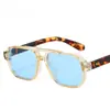 Gafas de Sol de Doble Puente con Clavo de Arroz de Piloto para Mujer Gafas de Sol con Espejo Cruzado Marco Grande Personalizado Gafas de Sol Gafas con Filtro Solar Moda Sentido Avanzado