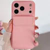 Nuevo Estuche para iPhone 17 Pro Max con Porta Tarjetas Adecuado para Apple 11/16, Patrón Lichi 15/14, Transfronterizo 1312