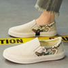 Mocasines Slip-On para Hombre, Nuevos Zapatos de Hombre Primavera y Verano 2025, Zapatos de Tela Modernos, Tenis de Cordón de Paja para Hombre
