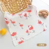 Toalla Cuadrada para Bebé, Suave y Absorbente, Toalla Facial para Bebé de Seersucker de Seis Capas Clase a, Pañuelo de Dibujos Animados para Recién Nacido