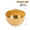 Cuenco martillado de acero inoxidable estilo coreano, cuenco de ensalada creativo profundo, adecuado para bares, KTVs, fruteros y cocina casera, también se puede usar como batidor de huevos