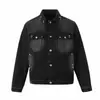 Yidao Roupas Vintage 2026 Outono Novo Estilo de Rua Americano Retrô Rebite Perfurado de Metal Design Jaqueta Jeans Punk