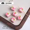 Gatinho de Desenho Animado Contas de Morango Acessórios para Joias DIY Pingente Estampado Feito à Mão para Joias com Contas Bolsa Pendurar