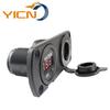 Toma de corriente de detección de voltaje de automóvil de uso general con modificación de carga de vapor de combinación de doble orificio de 12 V-24 V, detección inteligente de 5 V
