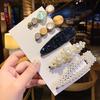 Horquilla de moda para chicas de Internet, pinza lateral para mujer, pinza de perla, horquilla de Corea del Sur, flequillo simple, pinza superior, tocado
