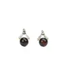 Brincos de Âmbar Sangue Naturais, Brincos Simples de Âmbar Sangue com Contas Redondas de 6mm, Brincos de Estrela Cauda de Fênix com Design de Nicho