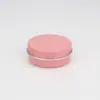 Pote de Alumínio Redondo Rosa 60ml Embalagem Metálica para Cera de Cabelo Cosméticos Pote para Creme com Tampa de Rosca em Estoque