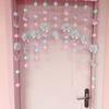Cortina de porta estilo Ins para meninas, cortina decorativa fofa para quarto, meia cortina para casa, sala de estar sem furos, cortina para pendurar no quarto das crianças