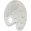 Paleta de cores oval com dez cavidades Plástico PP branco tamanho 17*22cm formato de peixe Venda Direta da Fábrica bandeja de cores