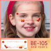 2026 Pegatinas Faciales Impermeables Transfronterizas para Año Nuevo Pegatinas de Tatuaje Fiesta de Nochevieja Pegatinas de Maquillaje de Atmósfera Popular