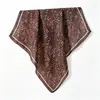 Bufanda de seda de espiga vintage para mujer, adecuada para primavera y otoño, pañuelo cuadrado pequeño, bufanda elegante para cuello de camisa, bufanda para cuello de traje, faja de cintura de moda y chal
