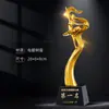 Troféu de Metal Personalizado com Cristal para Dança em Competições Escolares, Ballet Latino, Yoga, Lembrança de Competição de Dança de Salão