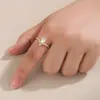 Anillos Abiertos de Nueva Moda Transfronterizos Europeos y Americanos, Anillos de Boda Versátiles de Diseño de Lujo Ligero Elegante de Alta Gama Más Vendidos