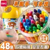 Crayones Deli 72054 Palitos Coloridos Solubles en Agua para Jardín de Infancia, 12 Colores Pasteles al Óleo Lavables para Dibujo Infantil