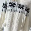 F426 Tienda Oficial Marca de Tendencia Nacional Primavera Nuevo Sudadera con Capucha para Pareja Hip-Hop Cuello de Piel Suéter Fair Isle