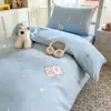 Conjunto de cama de três peças para dormitório de estudante universitário, lençol e fronha de algodão puro, tamanho solteiro, adequado para todas as estações, novo modelo de roupa de cama 2026