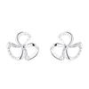 Pendientes de hierba de la suerte de cuatro hojas de plata esterlina S925, pendientes de hojas frescas y sencillas, puestos destacados, productos de origen, productos en oferta.