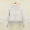 Estilo de inverno novo 2026 de estilo transfronteiriço coreano, casaco de algodão estiloso e moderno com gola grande de pele, jaqueta elegante acolchoada de algodão com design acinturado.