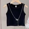 Traje de chaleco y shorts estilo coreano para niñas, moda para niños medianos y grandes, pantalones cortos de tiro alto a la moda, diseño con cordón, nuevo estilo de verano 2025