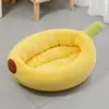 Esterilla para Mascotas Cama para Mascotas Invierno Semicerrada Creativa Transpirable Engrosada Suave Bote Banana Casa para Perros Todas las Estaciones Universal