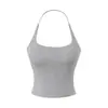 Atacado de Roupas Femininas Transfronteiriças Verão 2025 Novo Estilo Europeu e Americano Top de Alcinha Sexy Costas Nuas com Bojo Removível