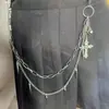 Accesorios Transfronterizos Europeos y Americanos Colgante de Remaches Punk Cadena de Cintura para Mujeres Anillo de Metal Versátil Cadena Multicapa Cadena para Pantalones