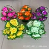 Cesta de Flores Qingming Sacrificial, Cesta de Flores de Rosa, Flor para Tumba de Crisantemo, Flores Artificiales, Venta al por Mayor Funeraria Yunyang
