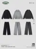 Conjunto de Sudadera para Hombre Ckx Marca de Tendencia Transfronteriza Europea y Americana Algodón Puro de Peso Pesado 420g Sudadera con Capucha y Pantalón de Chándal de Rizo Conjunto de Dos Piezas
